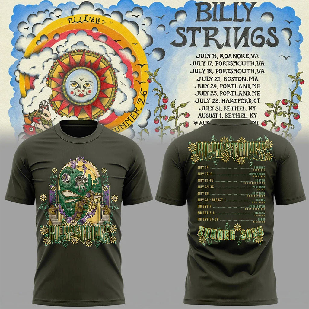 Billy Strings Summer Tour 2026 T-Shirt Summer Tour Dates Shirt Billy Strings Merch Fan Gifts - Merchluma