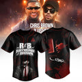 Chris Brown X Raymond Usher R&B Tour Baseball Jersey The R&B Tour Merch Gift For Music Fans - Merchluma