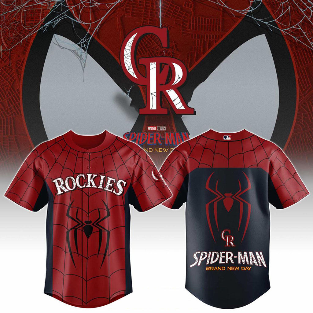 Colorado Rockies X Spider-Man Brand New Day 2026 Theme Game Jersey Rockies Merch Fan Gifts - Merchluma
