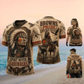 Cleveland Browns Warrior Spirit Never Surrenders V-Neck Shirt Browns Merch Football Fan Gift - Merchluma