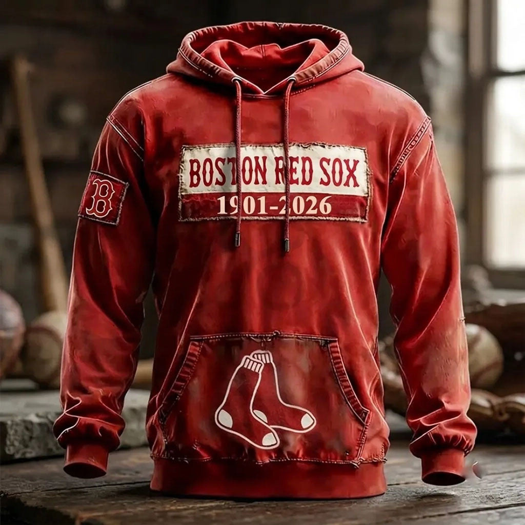 Boston Red Sox 125th Anniversary 1901 2026 Hoodie Red Sox Merch Gift For Baseball Fans - Merchluma