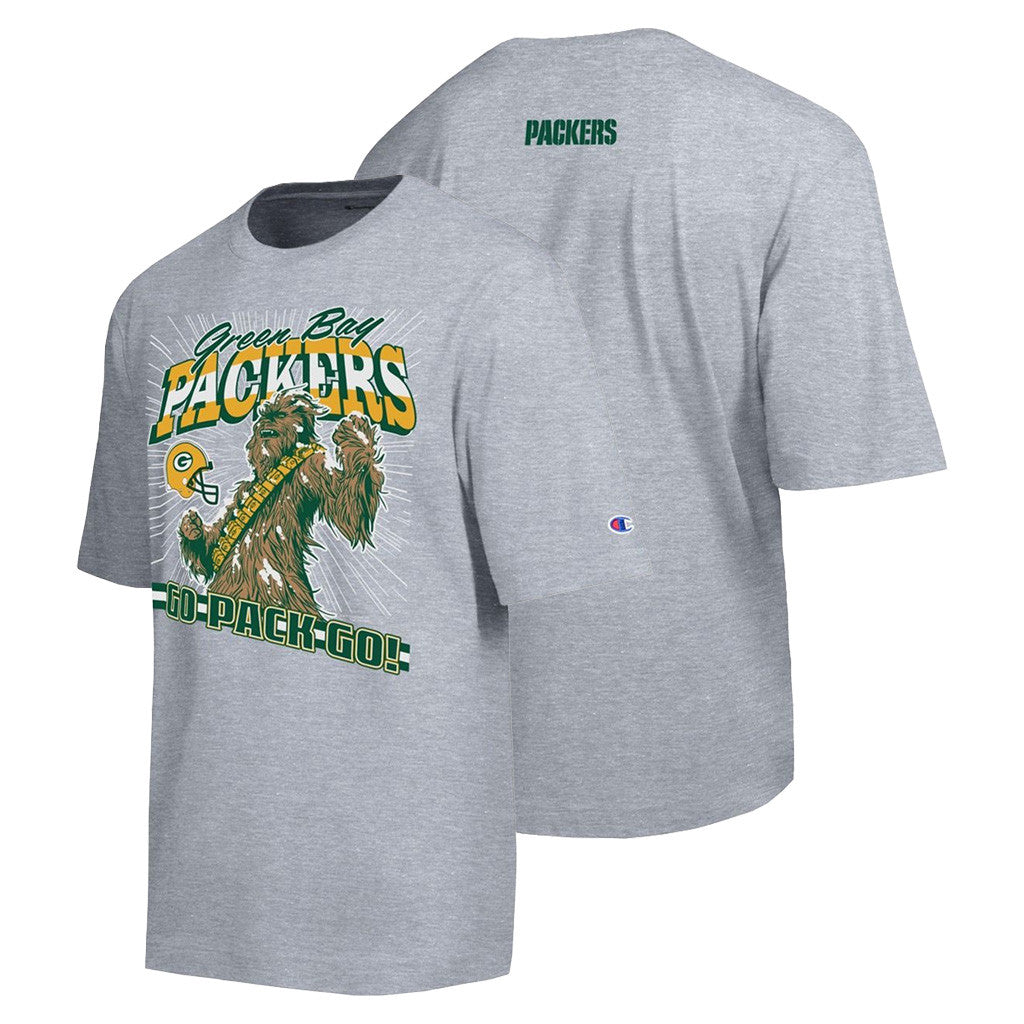 Green Bay Packers Merch Disney X NFL Champion Chewbacca All-Star T-Shirt Go Pack Go Tee Fan Gear - Merchluma