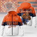 Chicago Bears Windbreaker Jacket Da Bears Bear Down Jacket Chicago Bears Merch Fan Gifts - Merchluma