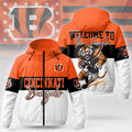 Cincinnati Bengals Windbreaker Jacket Welcome To The Jungle Jacket Cincinnati Bengals Merch - Merchluma