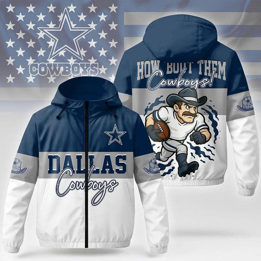 Dallas Cowboys How Bout Them Cowboys Windbreaker Jacket Dallas Cowboys Merch Fan Gifts - Merchluma