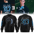 Detroit Lions X Eminem Merch 313 All Grit Sweatshirt Best Gift For Brothers - Merchluma