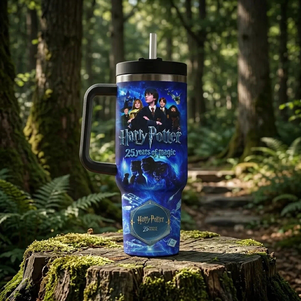 Harry Potter 25th Anniversary Tumbler 25 Years Of Magic Harry Potter Merch Gifts For Movie Fan - Merchluma