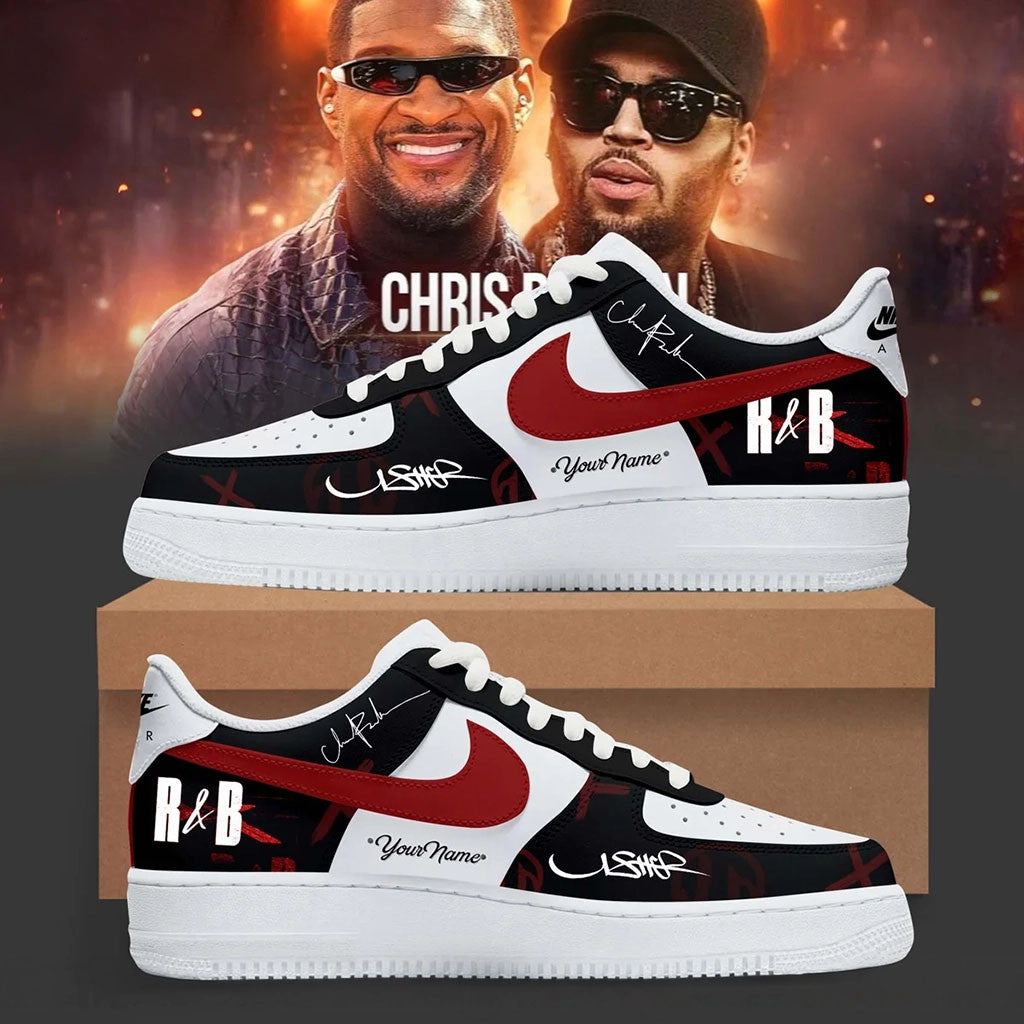 Personalized Chris Brown X Raymond Usher Merch R&B Tour Shoes Sneakers Gift For Fans - Merchluma