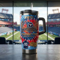 Tennessee Titans 67th Anniversary Tie Dye Tumbler Titans Merch Football Fan Gift Ideas - Merchluma