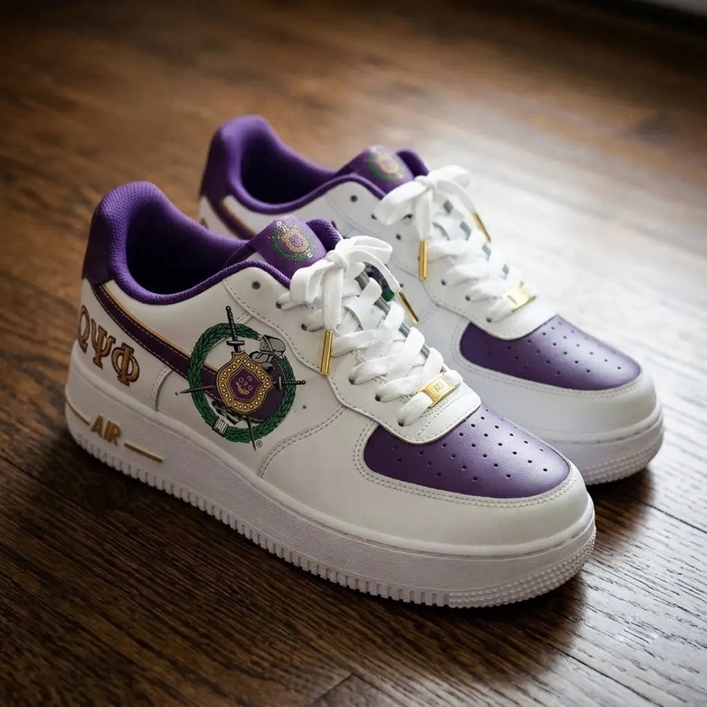 Omega Psi Phi Purple Shoes Sneakers Omega Psi Phi Fraternity Merch Best Birthday Gifts - Merchluma