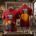 Grand Theft Auto VI Western Outlaw Graphic Polo Shirt Red Dead Inspired Gaming Shirt Gamers Gift - Merchluma