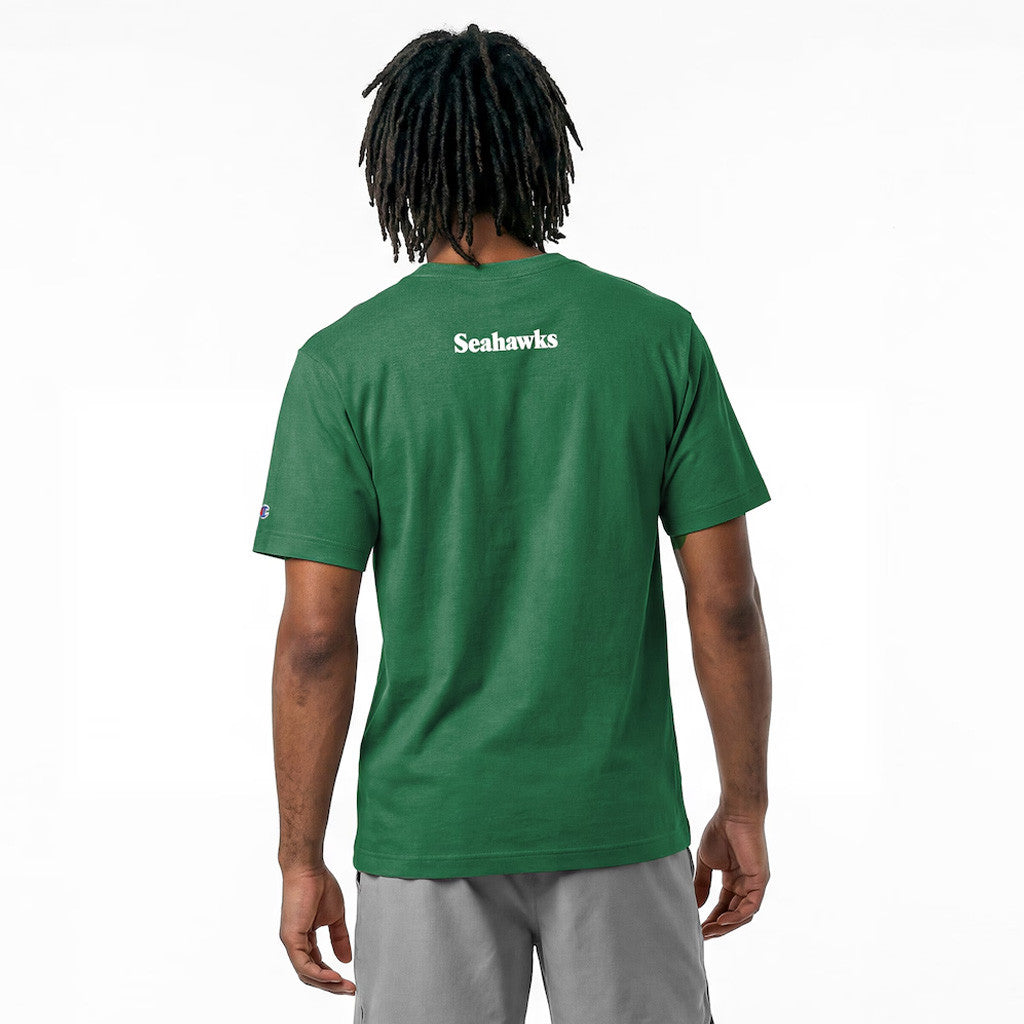 Disney X NFL Seattle Seahawks Merch Disney Champion Collab Seagulls All-Star T-Shirt 12 As One Tee - Merchluma