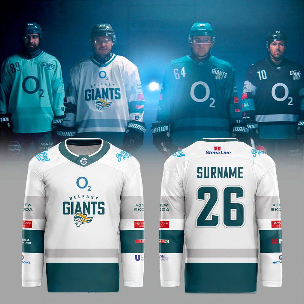 Personalized Belfast Giants 2026 27 Marking The Beginning Of A New Era Hockey Jersey Fan Merch - Merchluma