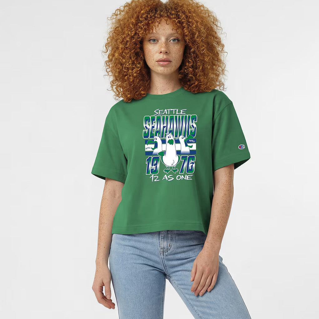 Disney X NFL Seattle Seahawks Merch Disney Champion Collab Seahawks Seagulls All-Star T-Shirt Gifts - Merchluma