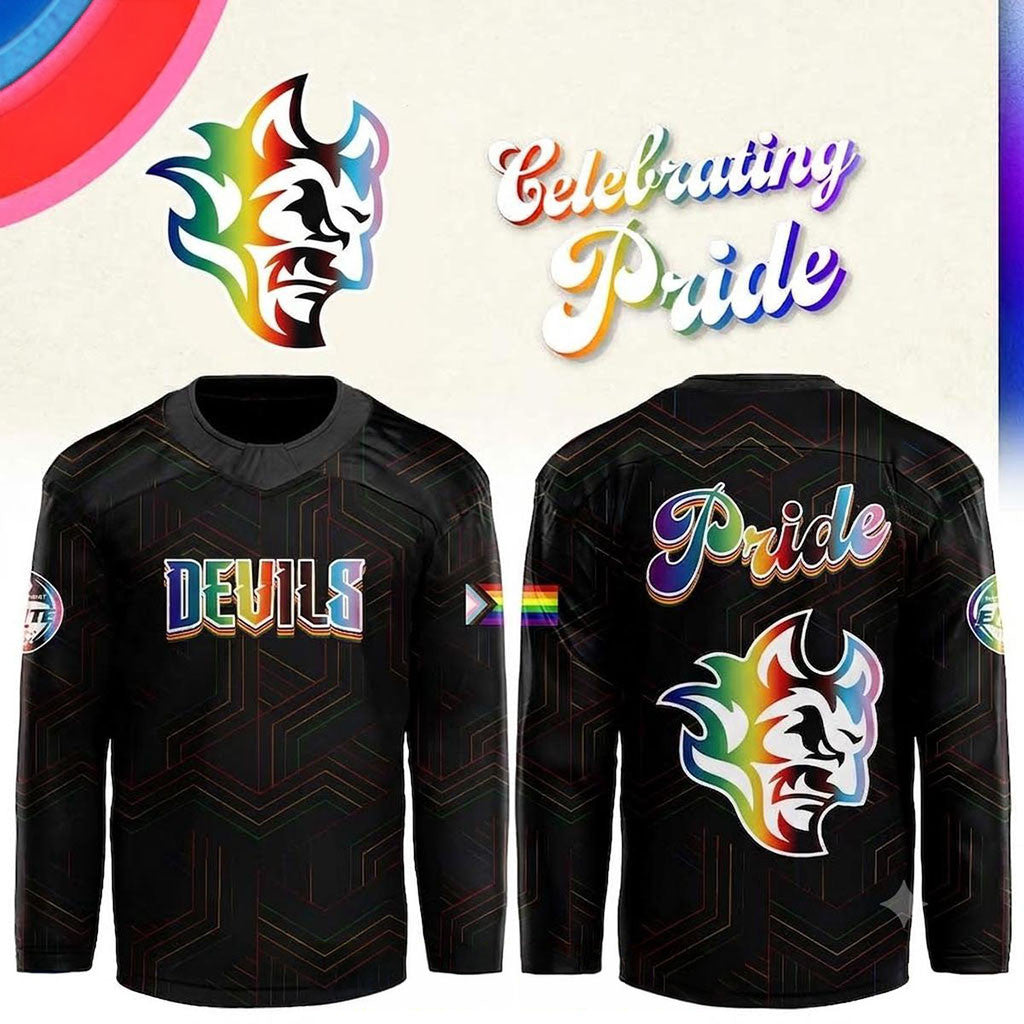Cardiff Devils X Pride Night 2026 Hockey Night Jersey Black Cardiff Devils Merch Fan Gifts - Merchluma
