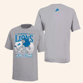 Disney X NFL Detroit Lions Merch Champion Disney Collab Detroit Lions Simba Logo T-Shirt Fan Gifts - Merchluma