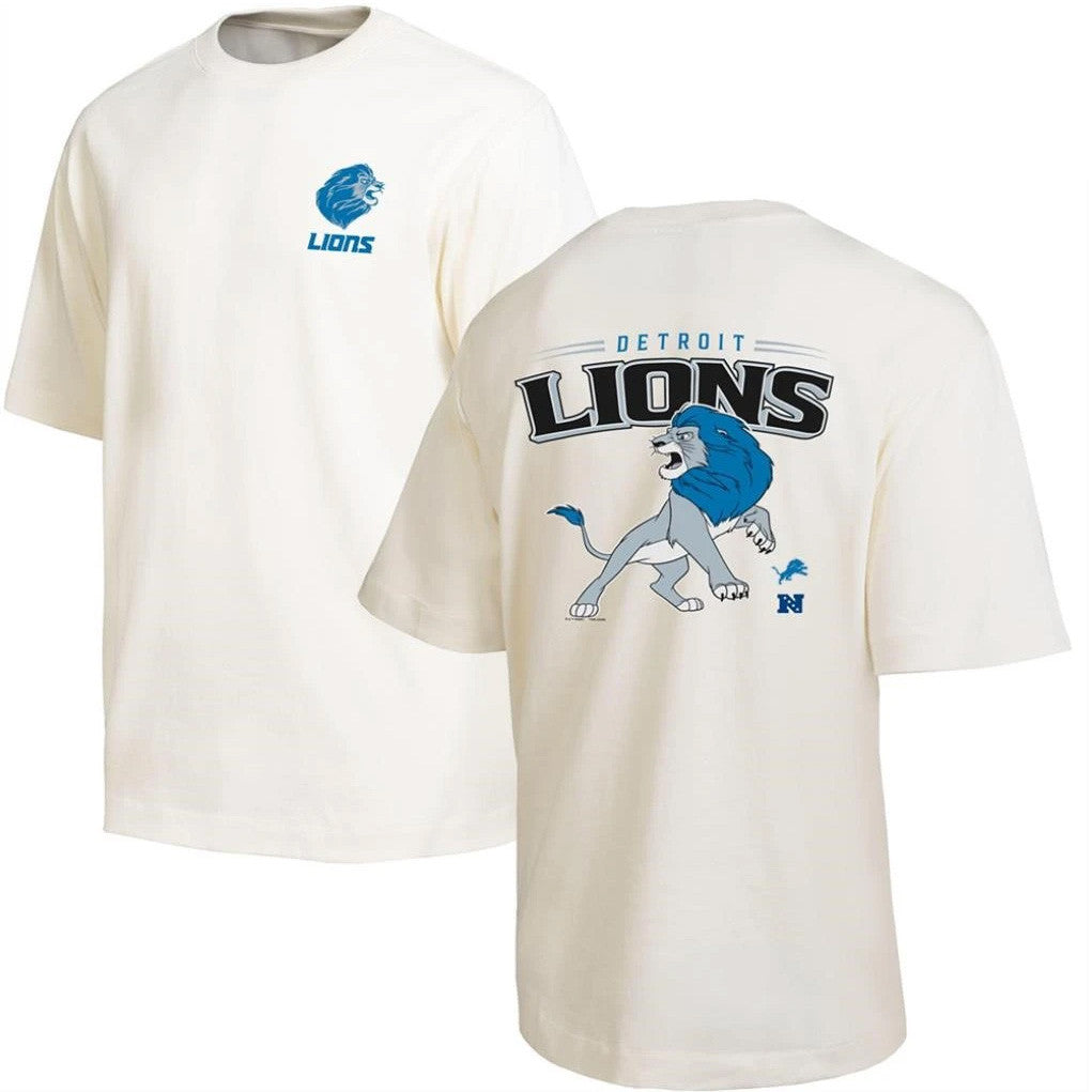 Disney X Detroit Lions Merch Detroit Lions Disney X NFL Collab T-Shirt Simba Shirt Fan Gifts - Merchluma