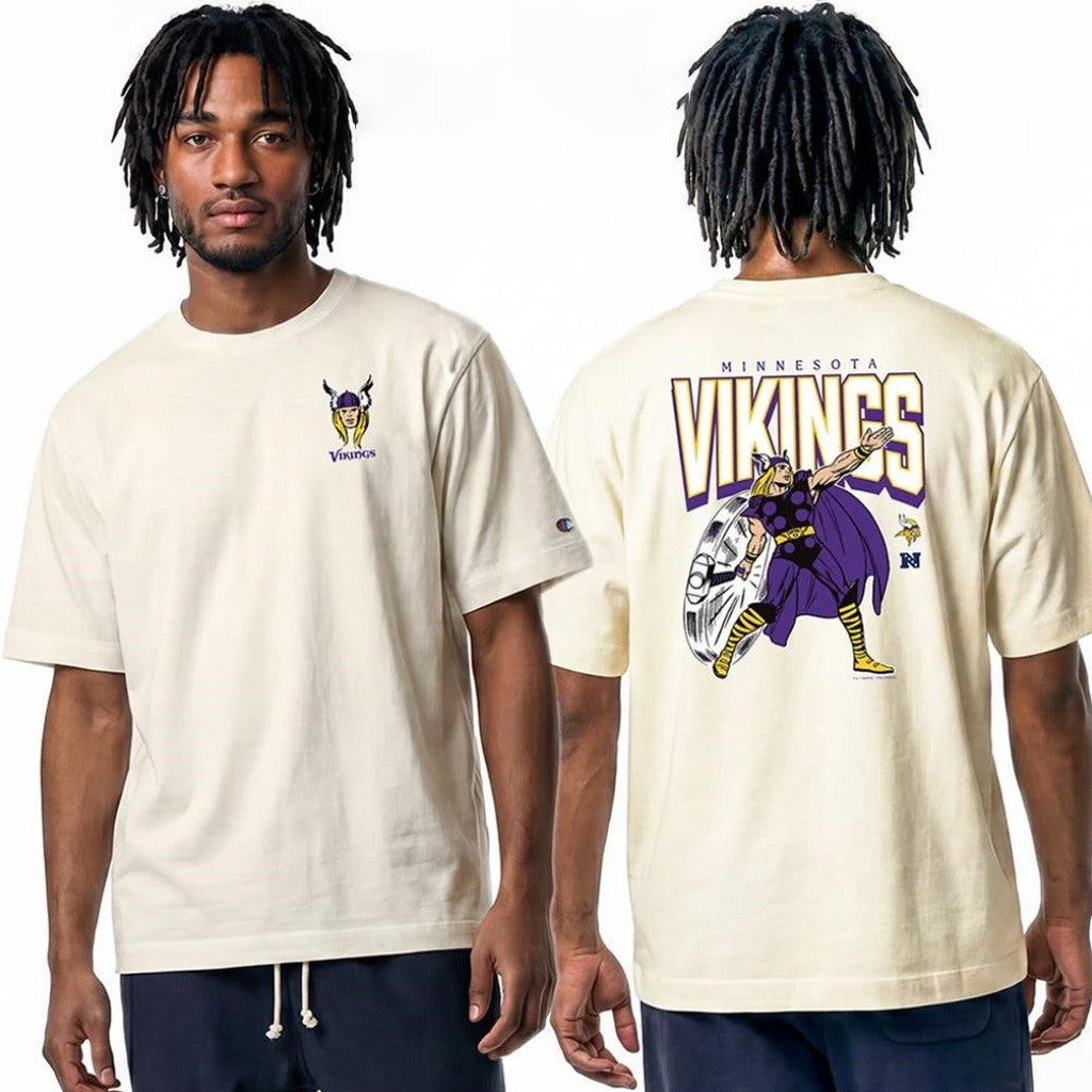 Disney X Minnesota Vikings Merch MN Vikings Thor Disney X NFL Collab T-Shirt Gift For Fans - Merchluma