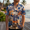New York Mets Mascot Floral Hawaiian Shirt Let's Go Mets Merch Gifts For Baseball Fans - Merchluma