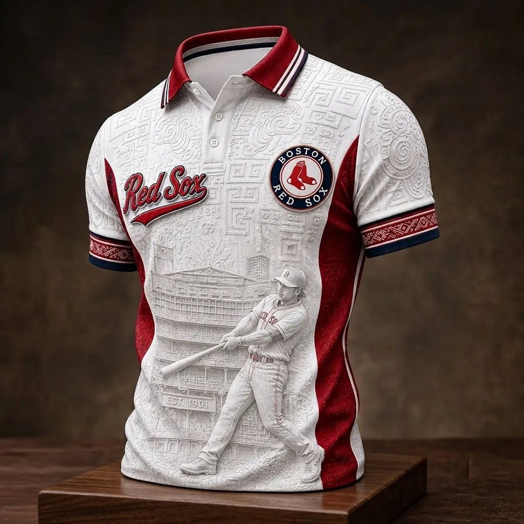 Boston Red Sox Fenway Park Polo Shirt 2026 Red Sox Merch Presents For Baseball Fans - Merchluma