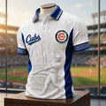 Chicago Cubs 150th Anniversary White Polo Shirt 2026 Chicago Cubs Merch Cool Baseball Gifts - Merchluma