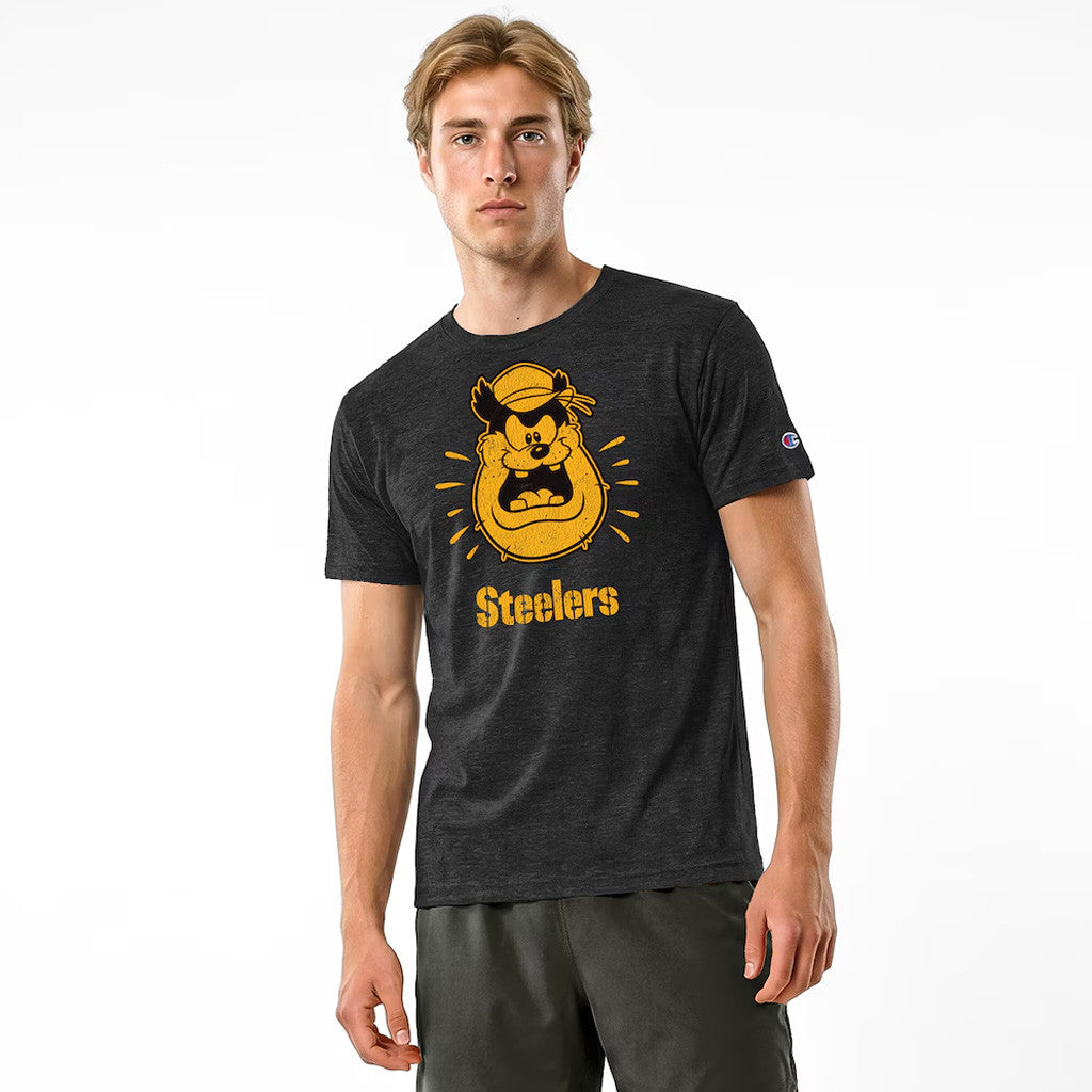 Pittsburgh Steelers Disney X NFL Champion Pete T-Shirt NFL X Disney Collab Steelers Merch Fan Gifts - Merchluma