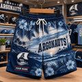 Custom Toronto Argonauts CFL New Style Hawaiian Flower Shorts Argonauts Merch Gifts For Dudes - Merchluma