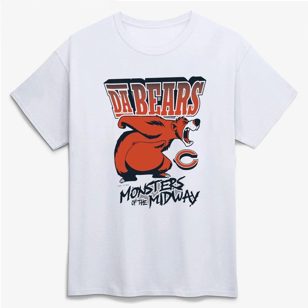 Chicago Bears Merch 2026 Disney X NFL Champion Baloo T-Shirt Monsters Of The Midway Shirt Gifts - Merchluma