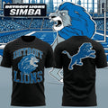 Disney X NFL Detroit Lions Merch Disney X NFL Champion Lions Simba T-Shirt Lions Disney Collab Tee - Merchluma