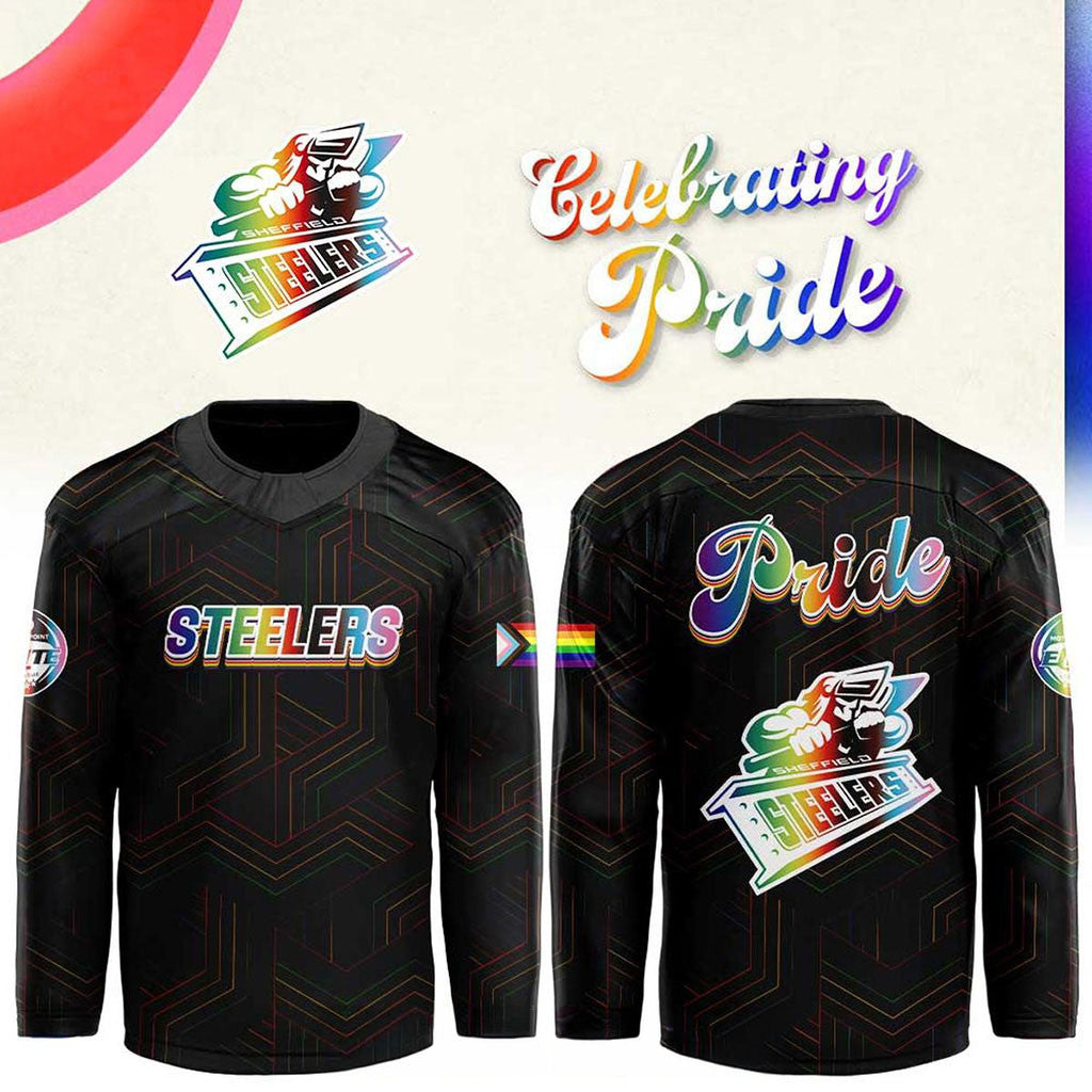 Sheffield Steelers x Pride Night 2026 Hockey Night Jersey Black Steelers Merch Gifts For Fans - Merchluma