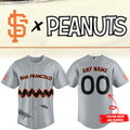 Personalized San Francisco Giants x Peanuts Snoopy 2026 Gray Baseball Jersey Giants Merch - Merchluma