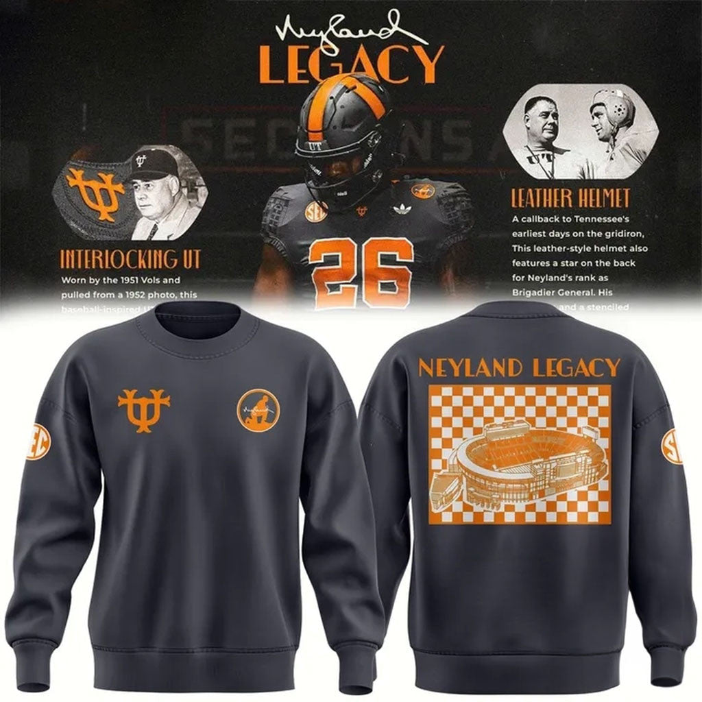 Tennessee Volunteers Football Neyland Legacy 2026 Sweatshirt Volunteers Merch Fan Gifts - Merchluma