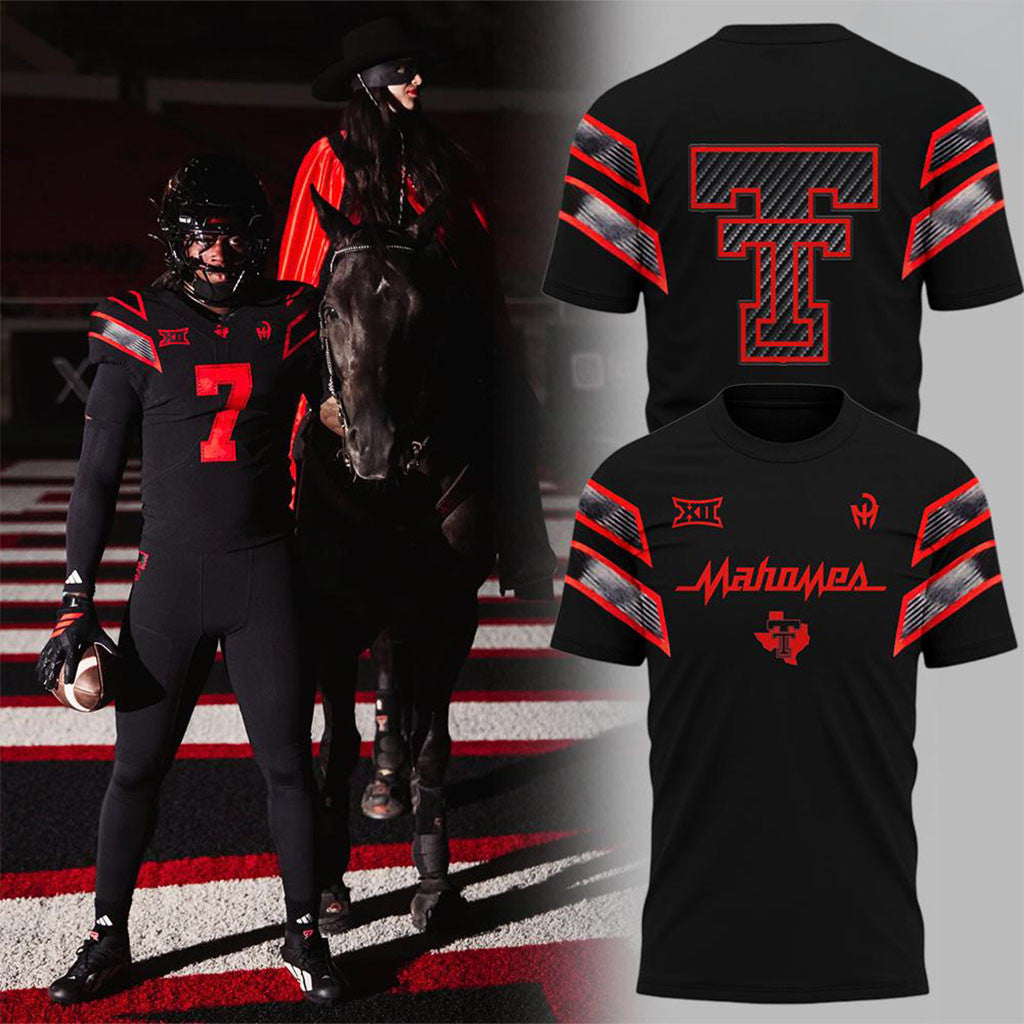 Texas Tech Red Raiders Football Mahomes Let's Ride College Shirt Red Raiders Merch Fan Gifts - Merchluma