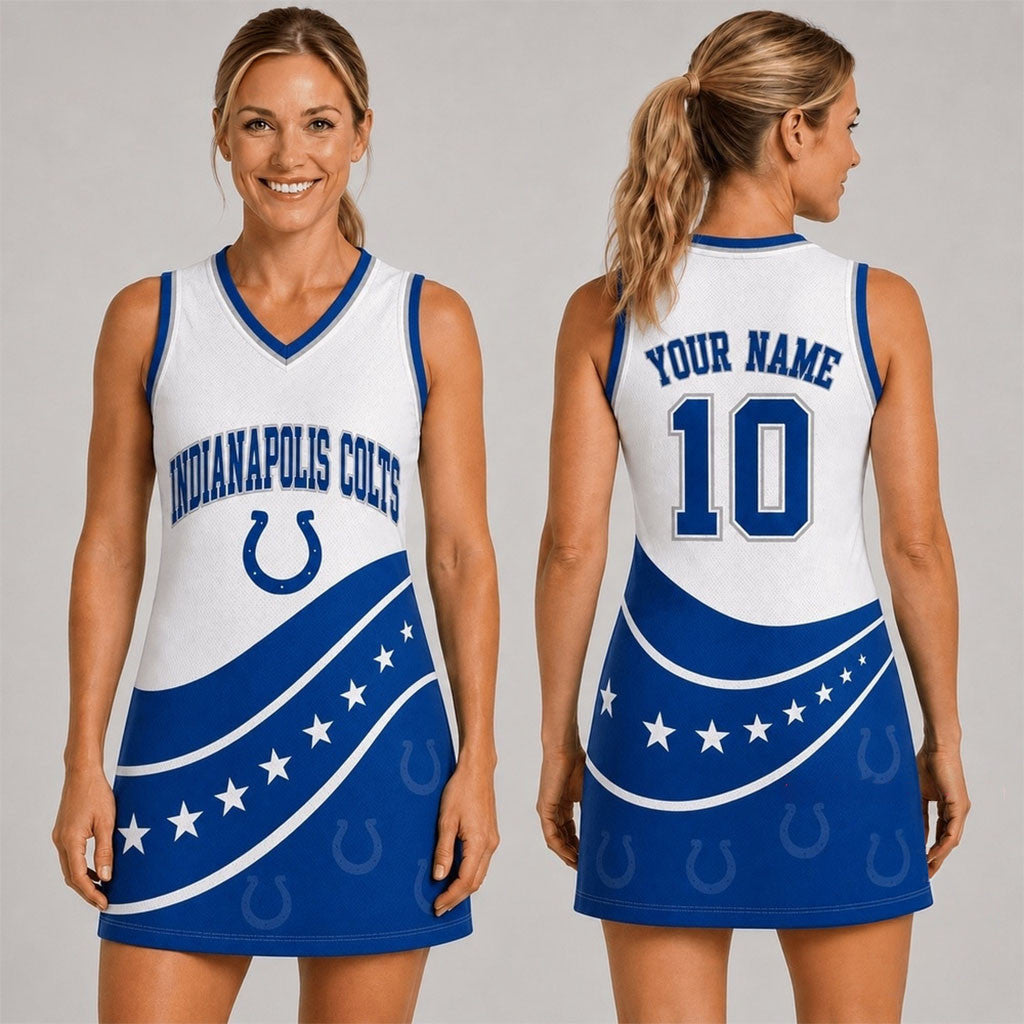 Custom Indianapolis Colts Bold Team Pride Women Basketball Jersey Dress Colts Merch Fan Gifts - Merchluma