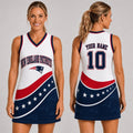 Custom New England Patriots NFL Bold Team Pride Women Basketball Jersey Dress Patriots Merch - Merchluma