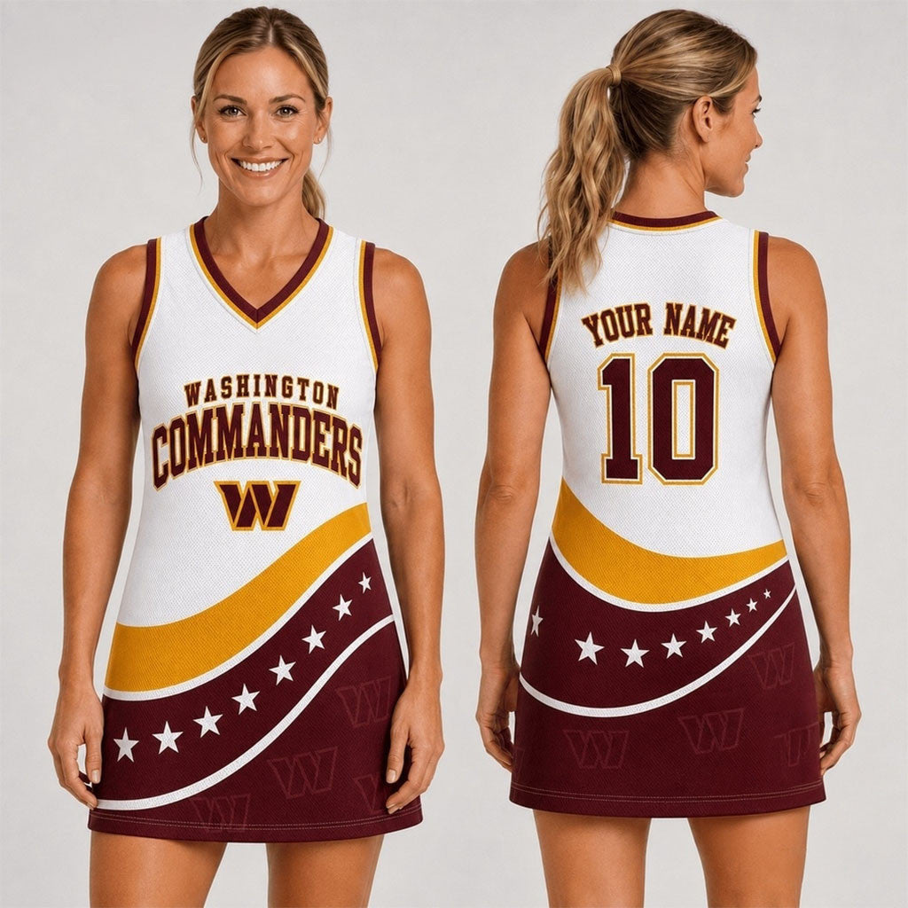 Custom Washington Commanders Bold Team Pride Women Basketball Jersey Dress Commanders Merch - Merchluma