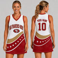 Personalized San Francisco 49ers Bold Team Pride Women Basketball Jersey Dress 49ers Merch Fans Gifts - Merchluma