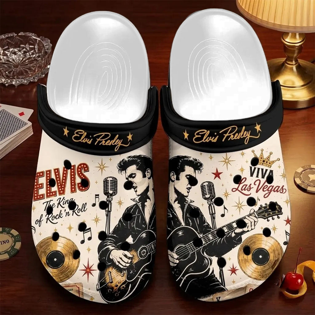 Elvis Presley Viva Las Vegas Crocs Clogs Elvis Presley Merch Best Gifts For Music Lovers - Merchluma