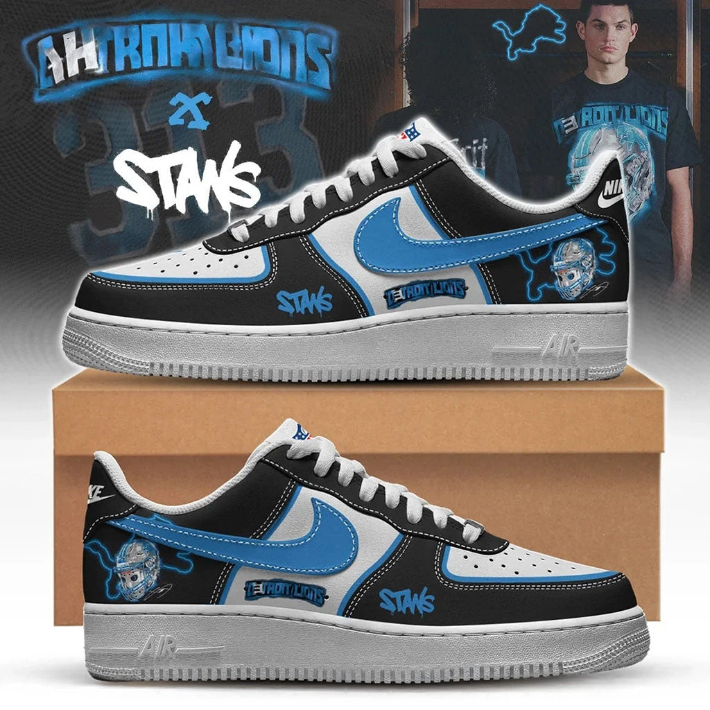 Eminem X Detroit Lions Shoes Sneakers 2026 Eminem Halftime Show Merch Gift For Fans - Merchluma