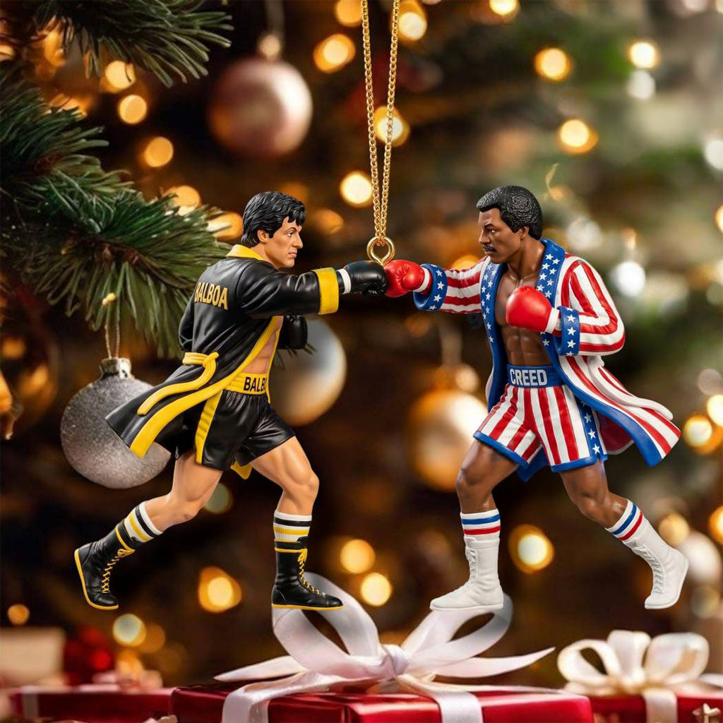 Rocky Balboa And Apollo Creed 1976-2026 50th Anniversary Ornament Christmas Ornaments - Merchluma