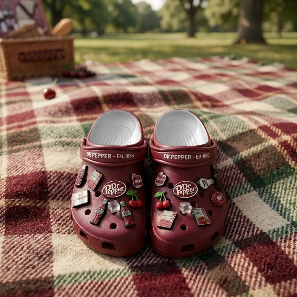 Dr Pepper Est 1885 Clogs Soda Pop Crocs Birthday Ideas For Girlfriend - Merchluma