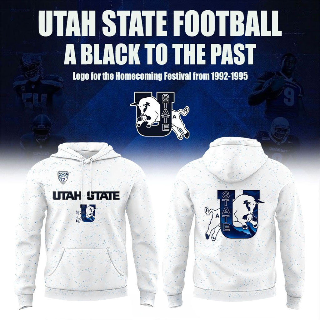 Utah State Aggies Football A Blast To The Past Hoodie Utah State Aggies Merch Him Gifts - Merchluma
