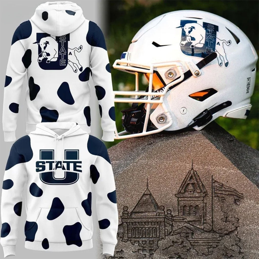 Utah State Aggies 1992 1995 Logo Hoodie Aggies Merch Best Gift For Football Lovers - Merchluma