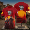 Grand Theft Auto VI Western Outlaw T-Shirt Red Dead Inspired Gaming Shirt Gift For Gamers - Merchluma