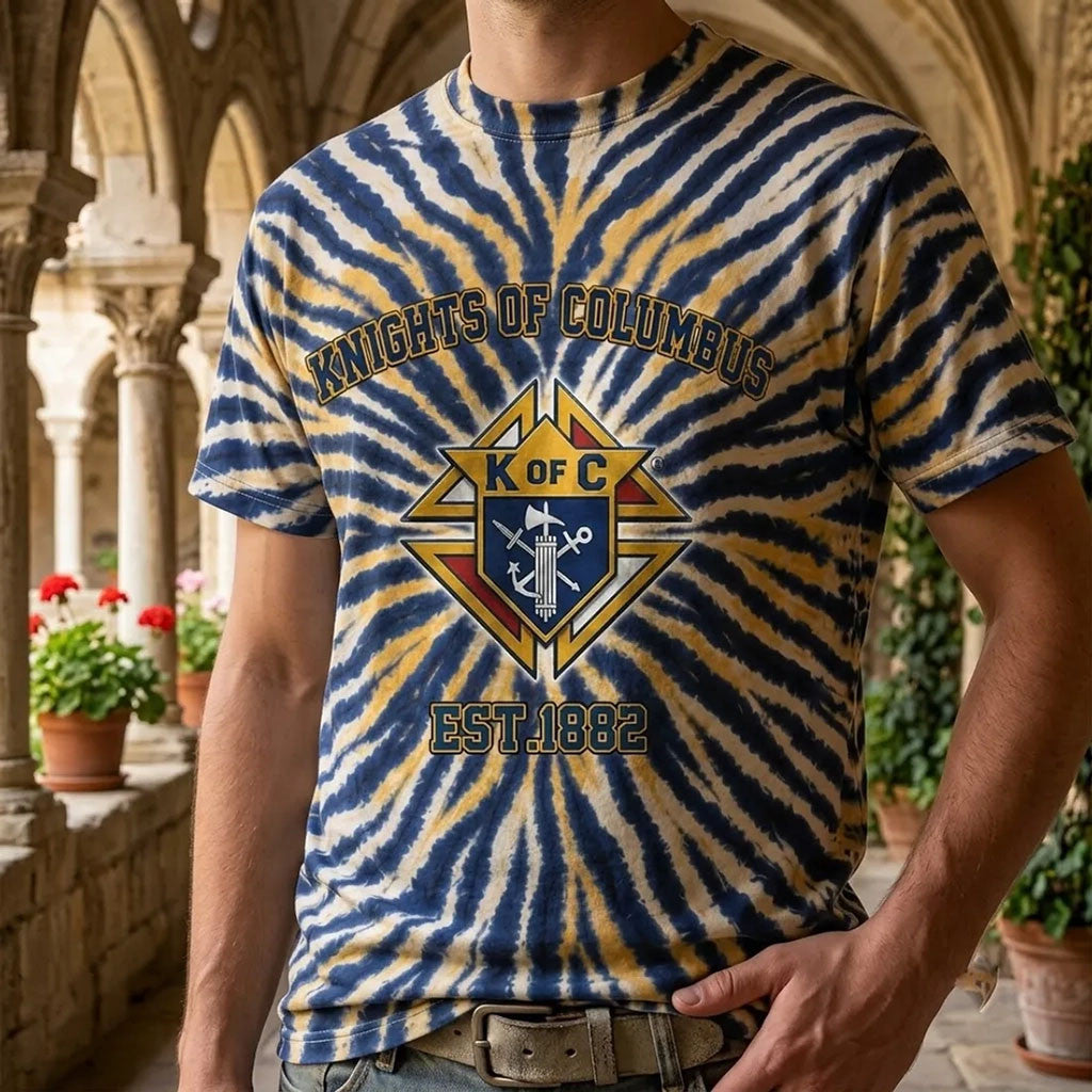 Knights of Columbus EST 1882 Tie Dye T-Shirt Knights of Columbus Merch Gifts For Him - Merchluma