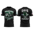 Philadelphia Eagles Dr Doom Merch Disney X NFL Eagles Doctor Doom T-Shirt Go Birds Shirt Black - Merchluma