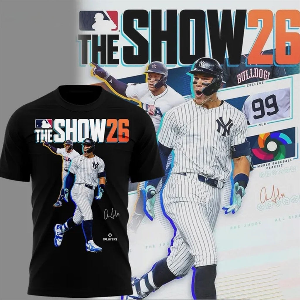 The Show 26 Aaron Judge From New York Yankees Cover Athlete T-Shirt NY Yankees Merch Fan Gear - Merchluma