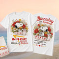 In N Out Burger Fast Food Snoopy Bloom With Kindness Floral Shirt Cute Snoopy T-Shirt - Merchluma