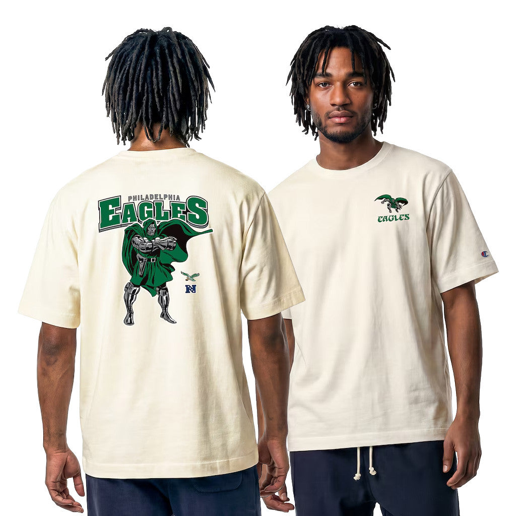 Disney X NFL Philadelphia Eagles Merch Disney X NFL Champion Doctor Doom T-Shirt Eagles Dr Doom Merch - Merchluma
