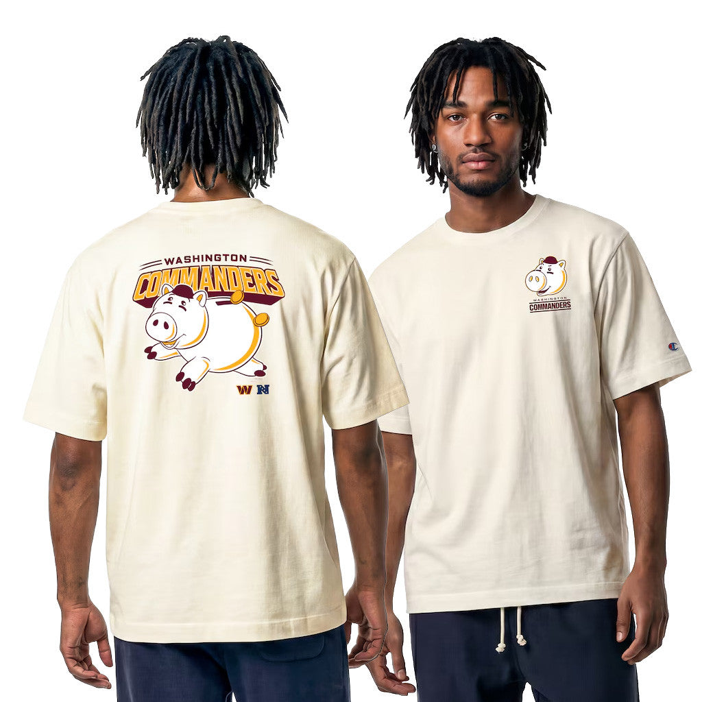 Disney X NFL Washington Commanders Merch Disney X NFL Champion Hamm T-Shirt NFL Disney Shirts Fan Gear - Merchluma